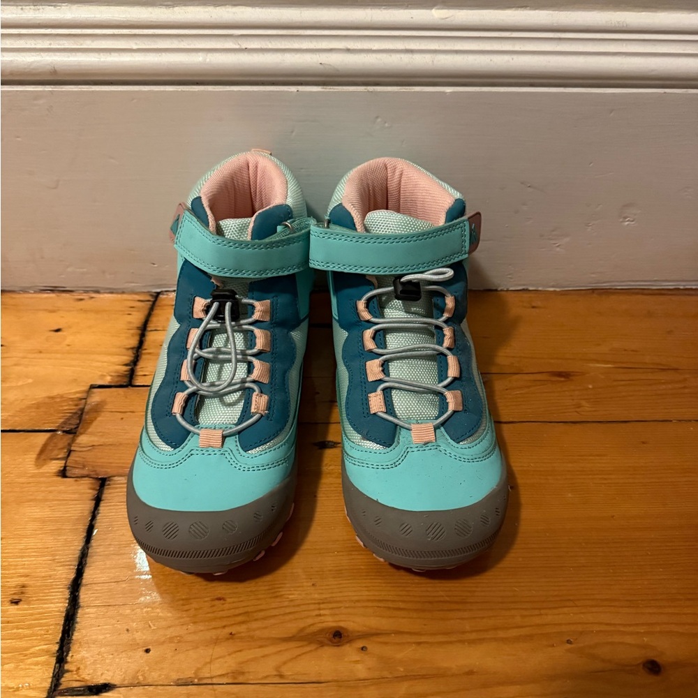 Mishansha Blue and Pink Sneakers with Ankle Support and Lacing System